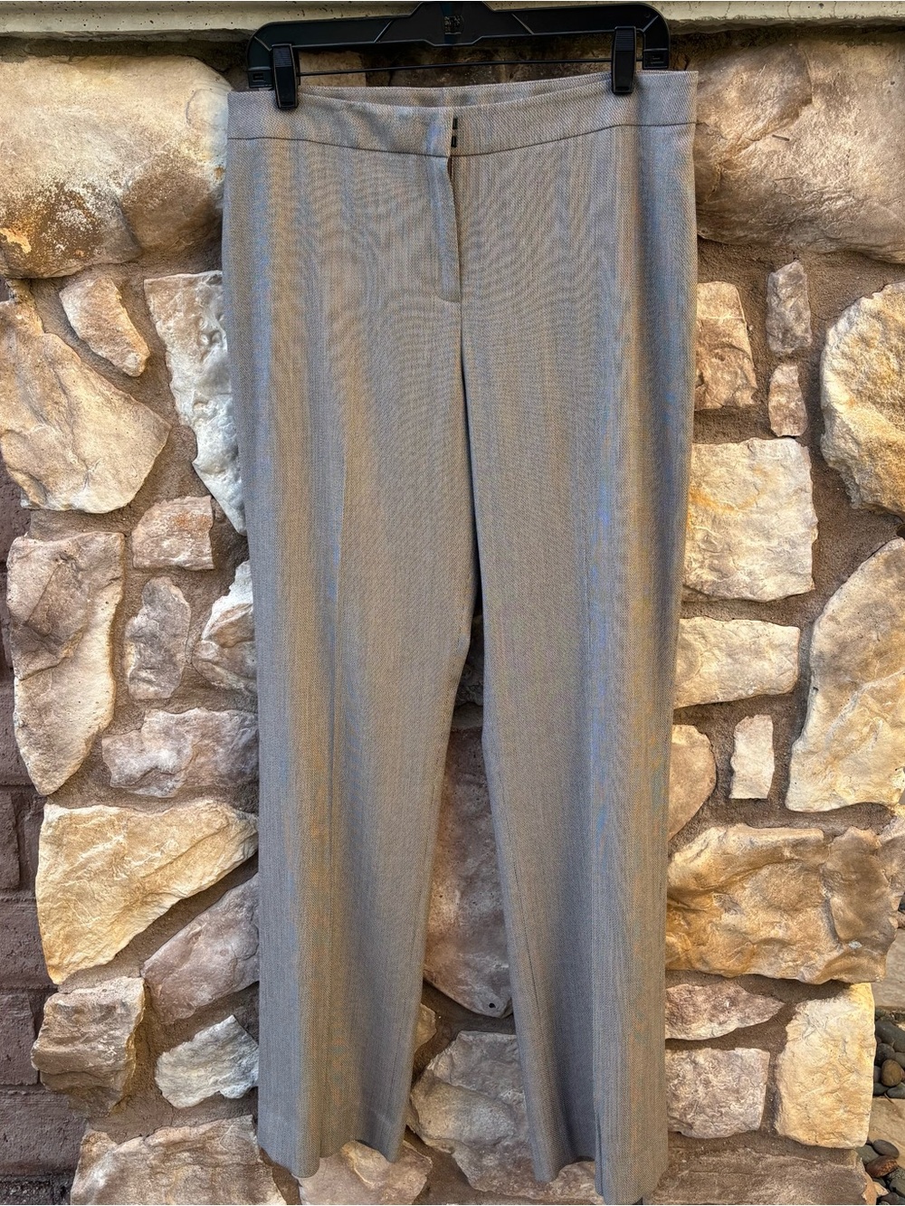 Lafayette 148 Wool Trousers Pants Size 10 Wool Barrow Slacks Light Gray